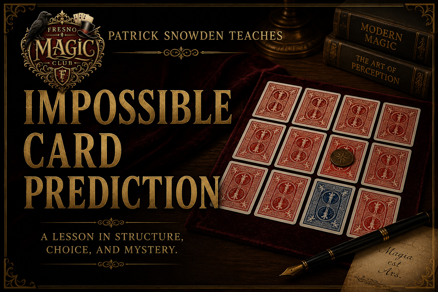 Impossible Card Prediction Tutorial with a Free Choice Ending